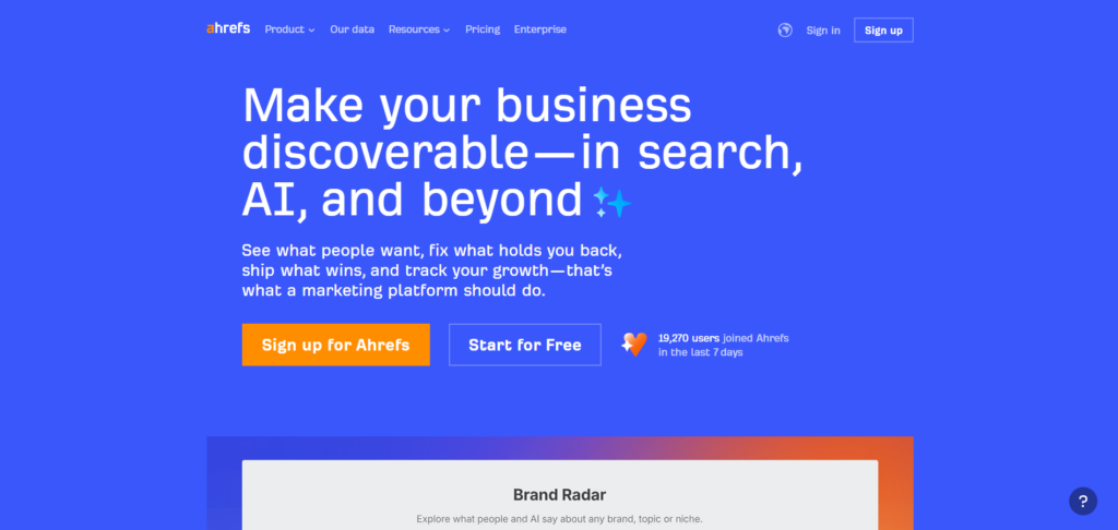 AHREFS ai Marketing Platform | Nonofo Joel